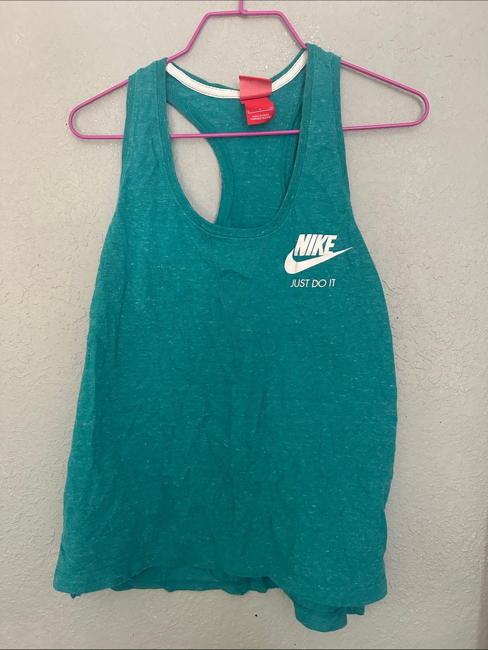 Nike Teal Racerback Tank with White Swoosh